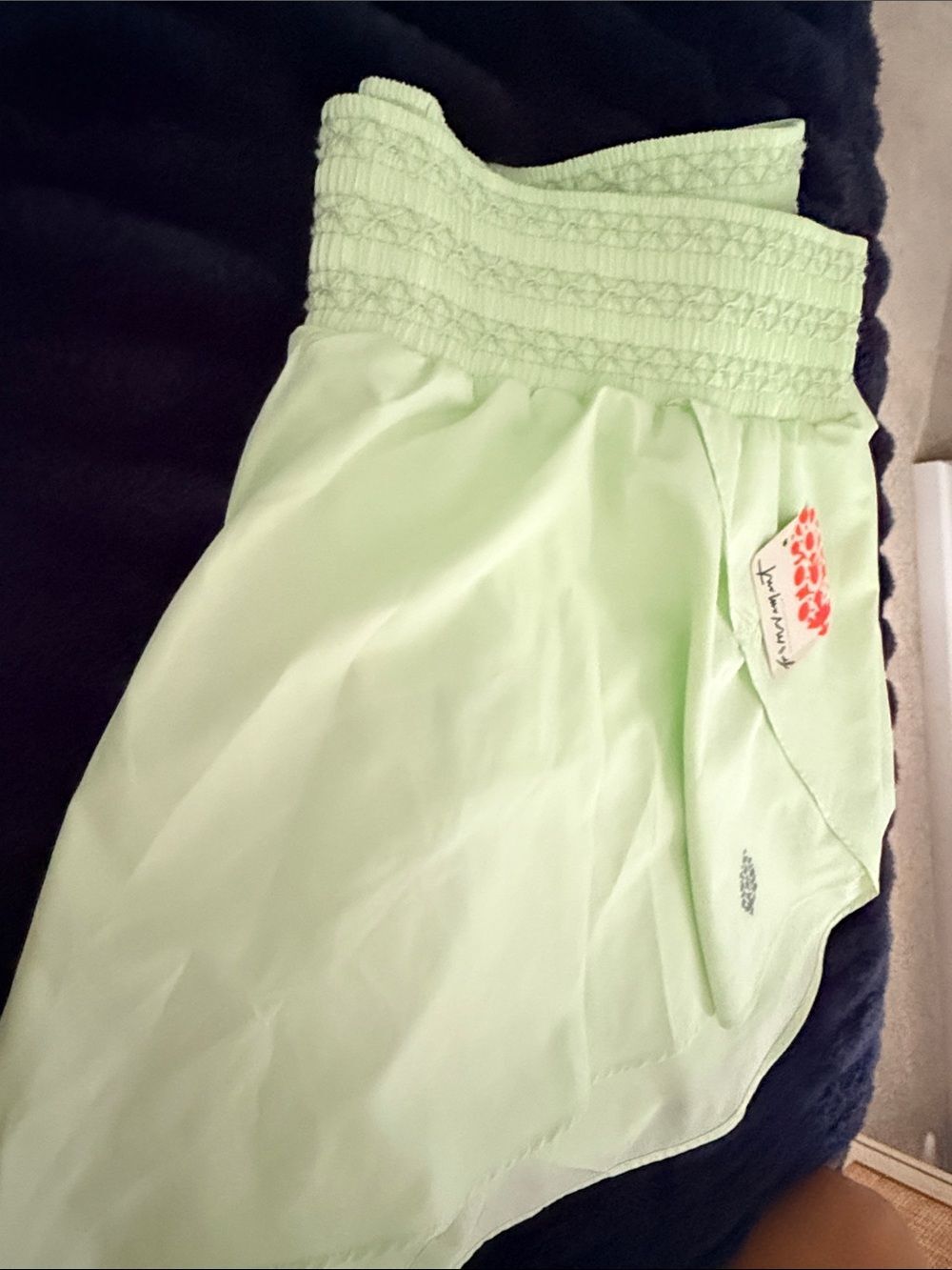 Free People Women's Light Lime Athletic Shorts Large - Picture 7 of 9